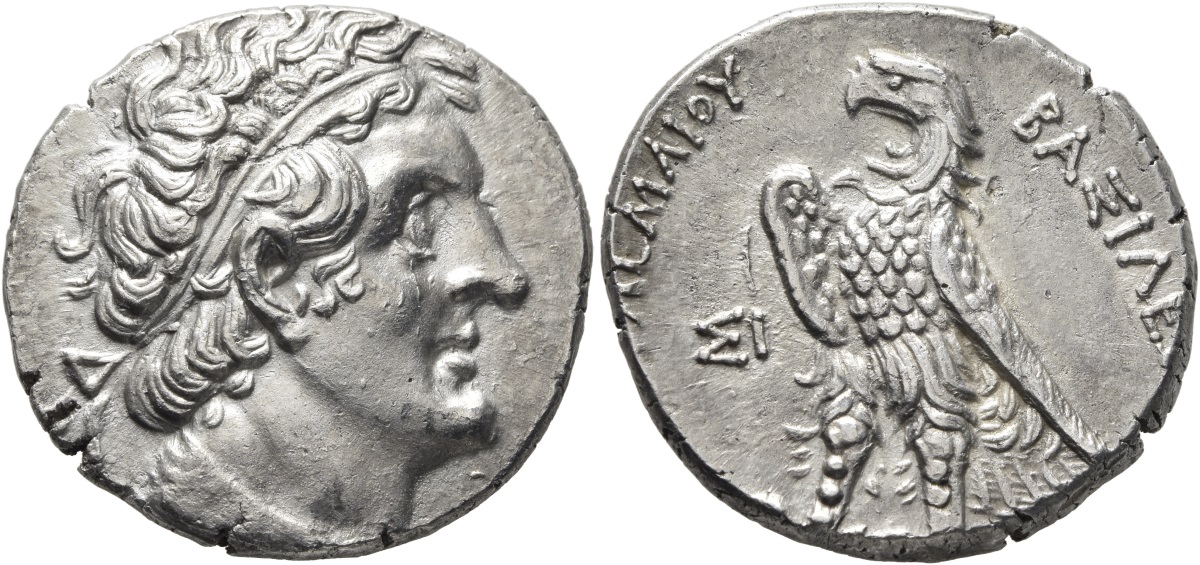 Ptolemaic Kingdom of Egypt, Ptolemy IX Soter, AR Tetradrachm, 107